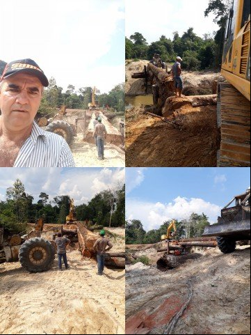 Vereador Nico acompanha de perto os trabalhos realizados na linha 20 Capa em Colniza-MT