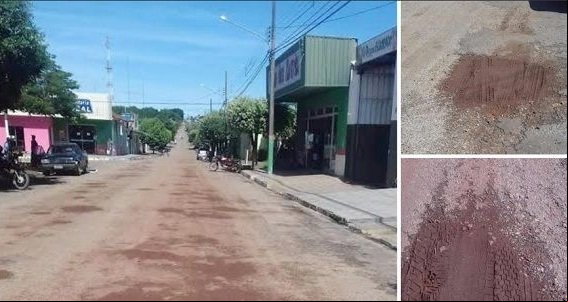 Prefeito gasta com festa e tapa buracos com terra