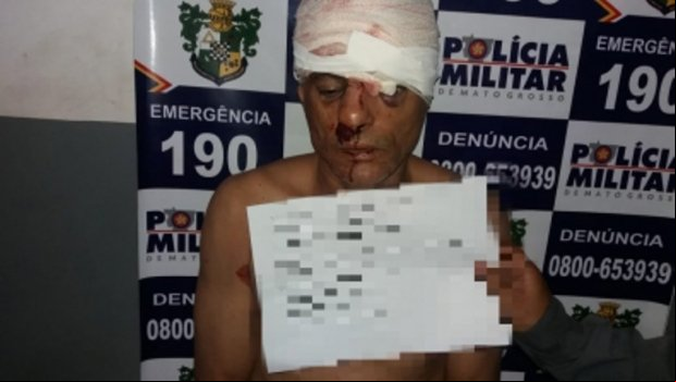Vítima espanca e quebra arma falsa na cabeça de ladrão em MT