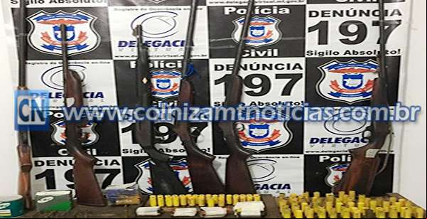 OperaÃ§Ã£o apreende 6 armas e mais de 200 muniÃ§Ãµes em Colniza-MT