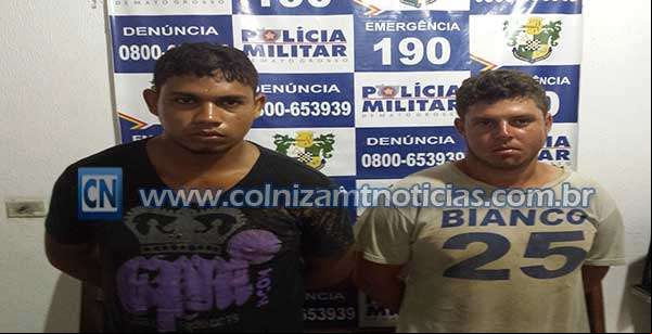 Polícia de Colniza prende assaltantes que roubaram uma moto Bross e atiraram em uma das vitimas