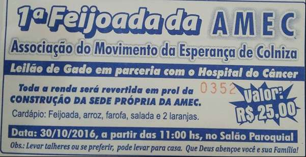 AMEC promove 1ª feijoada em prol da construção de sua sede própria em Colniza-MT