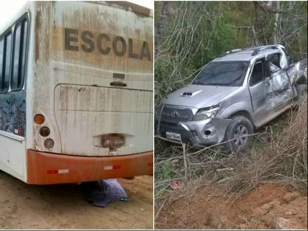 Três crianças morrem após picape superlotada bater em ônibus no AM