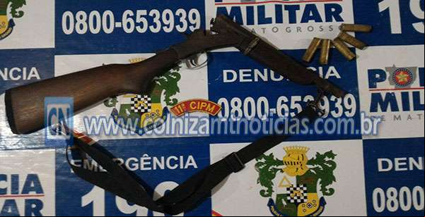 Em continuação a operação carga máxima polícia militar apreende mais uma arma de fogo em Colniza-MT