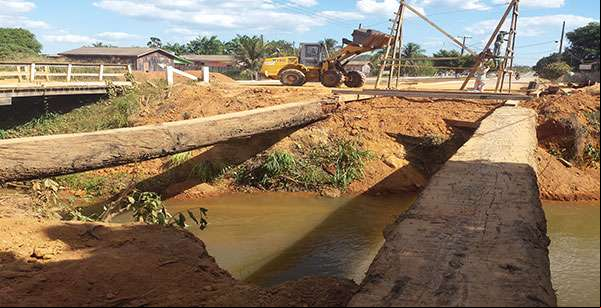 Prefeitura de Colniza inicia construção da nova ponte na Avenida Belo Horizonte