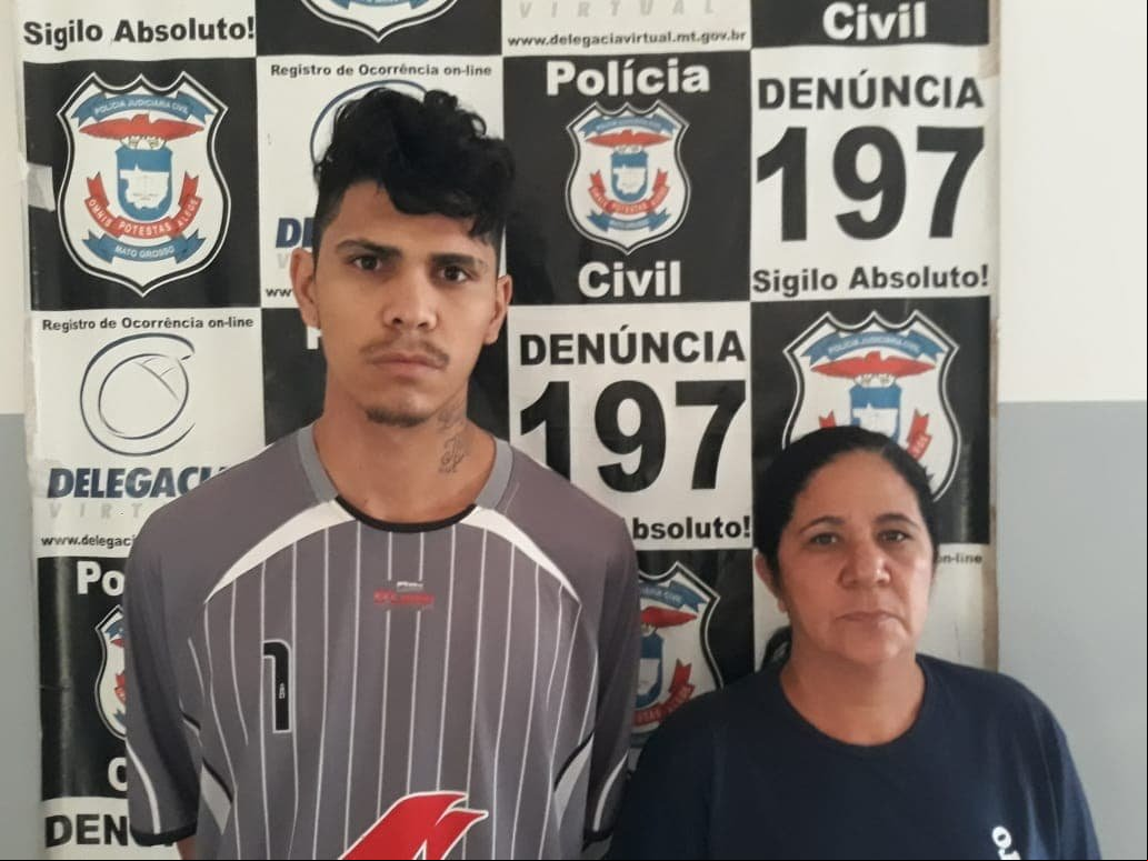 Polícia Civil prende mãe e filho membros de organização criminosa em Juína