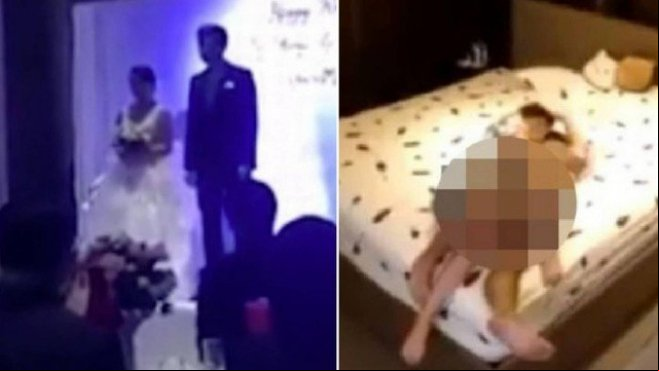 Durante casamento, noivo exibe em telão vídeo em que a noiva faz sexo com cunhado