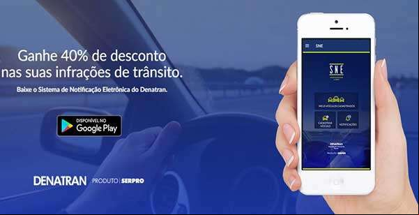 Aplicativo oferece desconto de 40% em multas e informações para condutores
