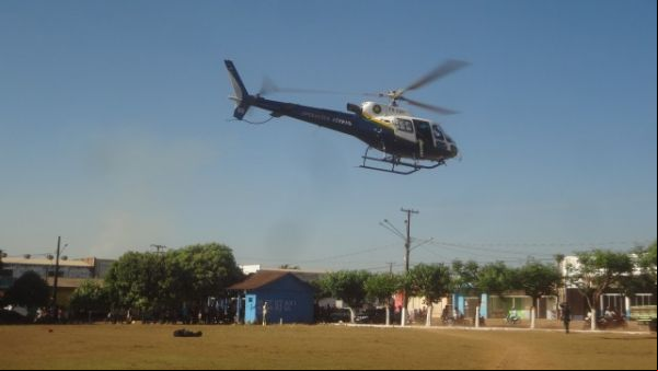 Helicóptero da Polícia Civil chega em Colniza e realiza mega Operação