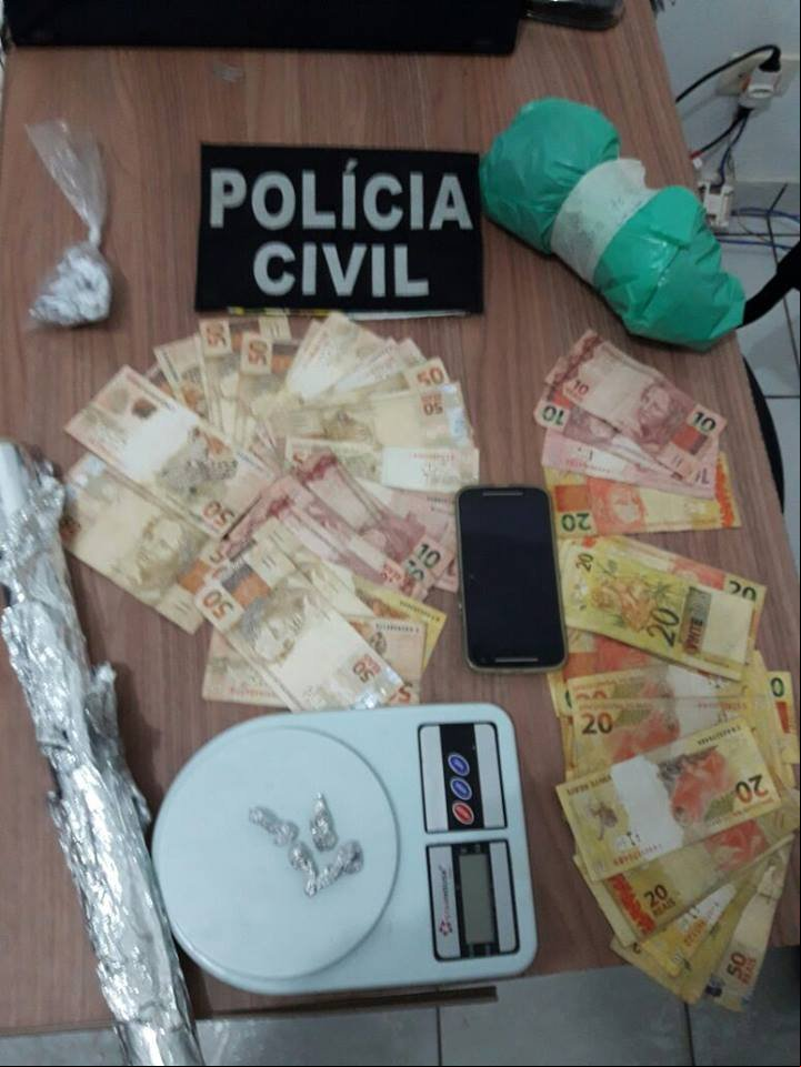  Polícia civil apreende arma utilizada em homicídio e prende mulher por tráfico de drogas no Distrito de Guata